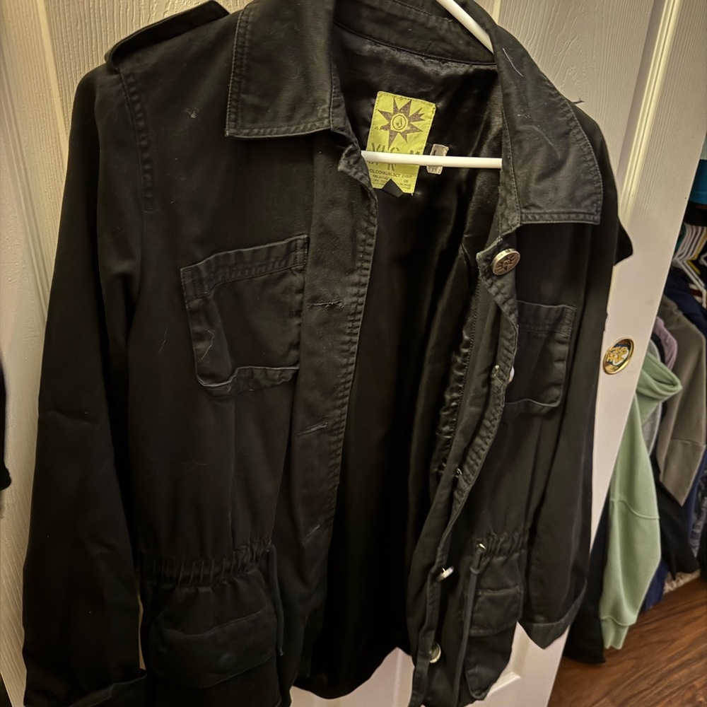 Volcom Black Jacket with Logo